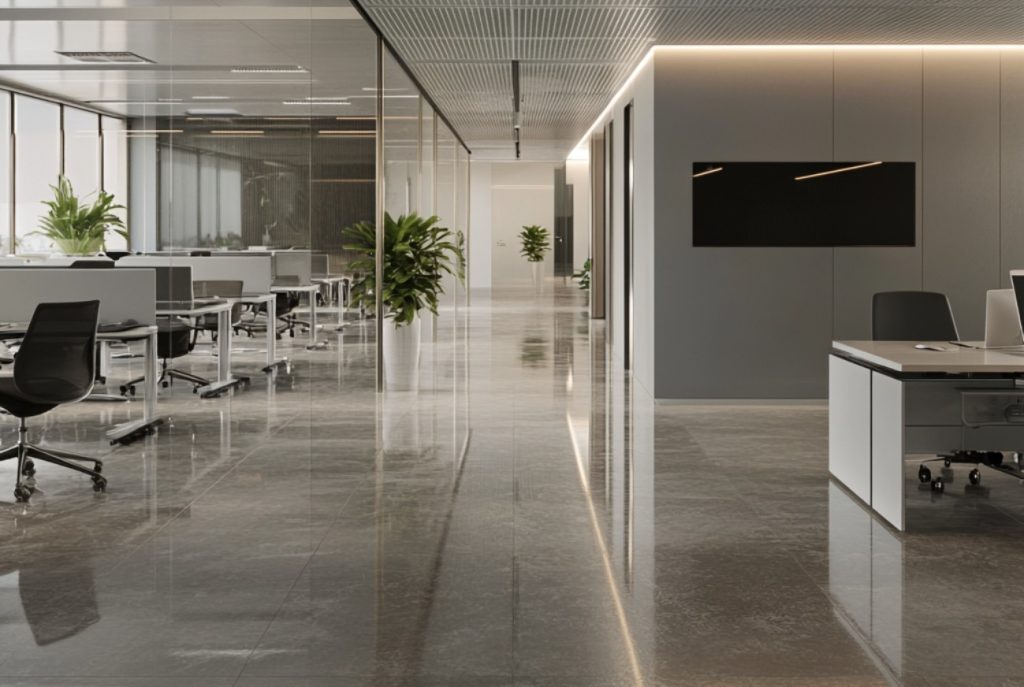 Oficina de 120 m² en Ruzafa, Valencia, reforma integral con climatización, mobiliario ergonómico y acabados modernos.