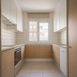 Reforma de cocina en Aldaia con muebles blancos, encimera de madera clara y un ambiente luminoso gracias a la luz natural.